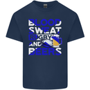 Blood Sweat Rugby and Beers Scotland Funny Mens Cotton T-Shirt Tee Top Navy Blue