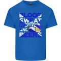 Blood Sweat Rugby and Beers Scotland Funny Mens Cotton T-Shirt Tee Top Royal Blue