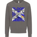 Blood Sweat Rugby and Beers Scotland Funny Mens Sweatshirt Jumper Charcoal