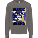 Blood Sweat Rugby and Beers Scotland Funny Mens Sweatshirt Jumper Charcoal