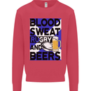 Blood Sweat Rugby and Beers Scotland Funny Mens Sweatshirt Jumper Heliconia