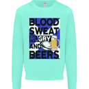 Blood Sweat Rugby and Beers Scotland Funny Mens Sweatshirt Jumper Peppermint