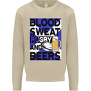 Blood Sweat Rugby and Beers Scotland Funny Mens Sweatshirt Jumper Sand