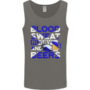 Blood Sweat Rugby and Beers Scotland Funny Mens Vest Tank Top Charcoal