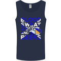 Blood Sweat Rugby and Beers Scotland Funny Mens Vest Tank Top Navy Blue