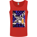 Blood Sweat Rugby and Beers Scotland Funny Mens Vest Tank Top Red