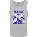 Blood Sweat Rugby and Beers Scotland Funny Mens Vest Tank Top Sports Grey