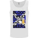 Blood Sweat Rugby and Beers Scotland Funny Mens Vest Tank Top White