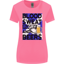 Blood Sweat Rugby and Beers Scotland Funny Womens Wider Cut T-Shirt Azalea