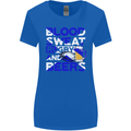 Blood Sweat Rugby and Beers Scotland Funny Womens Wider Cut T-Shirt Royal Blue