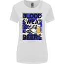 Blood Sweat Rugby and Beers Scotland Funny Womens Wider Cut T-Shirt White