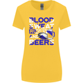 Blood Sweat Rugby and Beers Scotland Funny Womens Wider Cut T-Shirt Yellow