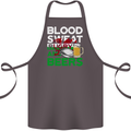 Blood Sweat Rugby and Beers Wales Funny Cotton Apron 100% Organic Dark Grey