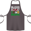 Blood Sweat Rugby and Beers Wales Funny Cotton Apron 100% Organic Dark Grey