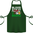 Blood Sweat Rugby and Beers Wales Funny Cotton Apron 100% Organic Forest Green