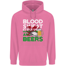 Blood Sweat Rugby and Beers Wales Funny Mens 80% Cotton Hoodie Azelea