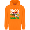 Blood Sweat Rugby and Beers Wales Funny Mens 80% Cotton Hoodie Orange