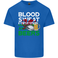 Blood Sweat Rugby and Beers Wales Funny Mens Cotton T-Shirt Tee Top Royal Blue