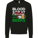 Blood Sweat Rugby and Beers Wales Funny Mens Sweatshirt Jumper Black