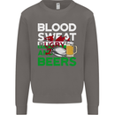 Blood Sweat Rugby and Beers Wales Funny Mens Sweatshirt Jumper Charcoal