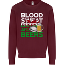 Blood Sweat Rugby and Beers Wales Funny Mens Sweatshirt Jumper Maroon