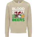Blood Sweat Rugby and Beers Wales Funny Mens Sweatshirt Jumper Sand