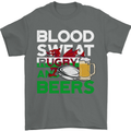 Blood Sweat Rugby and Beers Wales Funny Mens T-Shirt Cotton Gildan Charcoal