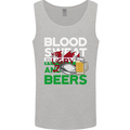 Blood Sweat Rugby and Beers Wales Funny Mens Vest Tank Top Sports Grey