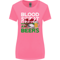 Blood Sweat Rugby and Beers Wales Funny Womens Wider Cut T-Shirt Azalea