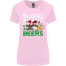 Blood Sweat Rugby and Beers Wales Funny Womens Wider Cut T-Shirt Light Pink