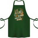 Blood Sweat and Gears Motocross Dirt Bike Cotton Apron 100% Organic Forest Green