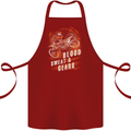 Blood Sweat and Gears Motocross Dirt Bike Cotton Apron 100% Organic Maroon