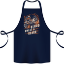Blood Sweat and Gears Motocross Dirt Bike Cotton Apron 100% Organic Navy Blue