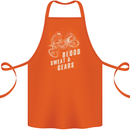 Blood Sweat and Gears Motocross Dirt Bike Cotton Apron 100% Organic Orange