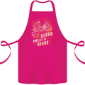 Blood Sweat and Gears Motocross Dirt Bike Cotton Apron 100% Organic Pink