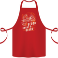 Blood Sweat and Gears Motocross Dirt Bike Cotton Apron 100% Organic Red