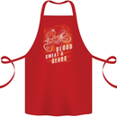 Blood Sweat and Gears Motocross Dirt Bike Cotton Apron 100% Organic Red