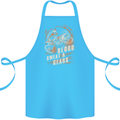 Blood Sweat and Gears Motocross Dirt Bike Cotton Apron 100% Organic Turquoise