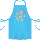 Blood Sweat and Gears Motocross Dirt Bike Cotton Apron 100% Organic Turquoise