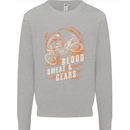 Blood Sweat and Gears Motocross Dirt Bike Kids Sweatshirt Jumper Sports Grey