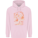 Blood Sweat and Gears Motocross Dirt Bike Mens 80% Cotton Hoodie Light Pink