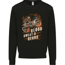 Blood Sweat and Gears Motocross Dirt Bike Mens Sweatshirt Jumper Black