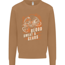 Blood Sweat and Gears Motocross Dirt Bike Mens Sweatshirt Jumper Caramel Latte