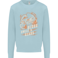 Blood Sweat and Gears Motocross Dirt Bike Mens Sweatshirt Jumper Light Blue