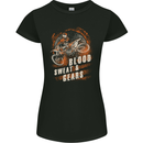 Blood Sweat and Gears Motocross Dirt Bike Womens Petite Cut T-Shirt Black
