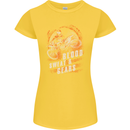 Blood Sweat and Gears Motocross Dirt Bike Womens Petite Cut T-Shirt Yellow