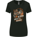 Blood Sweat and Gears Motocross Dirt Bike Womens Wider Cut T-Shirt Black