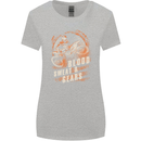 Blood Sweat and Gears Motocross Dirt Bike Womens Wider Cut T-Shirt Sports Grey
