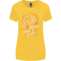 Blood Sweat and Gears Motocross Dirt Bike Womens Wider Cut T-Shirt Yellow