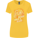 Blood Sweat and Gears Motocross Dirt Bike Womens Wider Cut T-Shirt Yellow